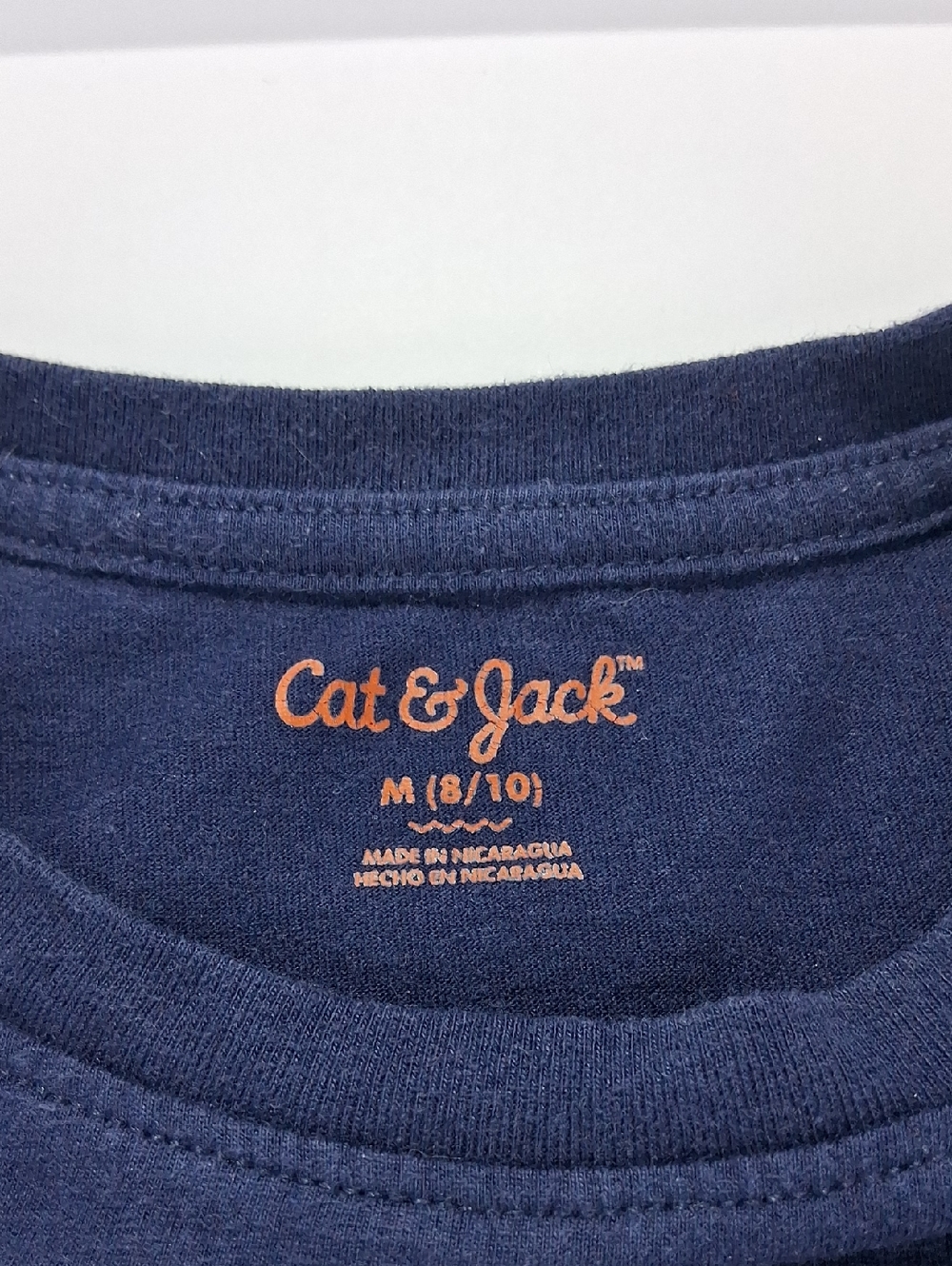 Boys Cat & Jack Graphic Tee Shirt Size Medium (8/10) Navy "Level Up" Gaming - Picture 2 of 3